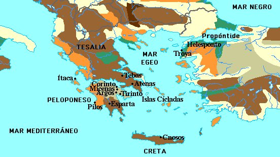 Mapa del Peloponeso
