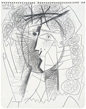 Tête de Femme' de Picasso, realizada en 1965