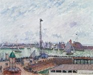 PISSARRO, Camile, El Anse des Pilotes, El Havre, por la mañana, día nublado y niebla, 1903, donación de Lucien Pissarro, hijo del artista a la Tate, 1948
