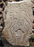 Lápida 55, uno de los relieves conocidos como ‘danzantes’, Monte Albán, Oaxaca