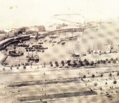 Vista del paseo del Parque de Málaga, 1905