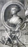 Houbraken basado en la pintura de Holben. ‘Reina Ana Bolena, esposa de Enrique VIII’ 1738