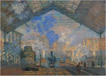 Claude Monet "La estación Saint Lazare" 1877
