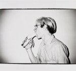 Andy Warhol con Banana, 1982. Fotografía: Andy Warhol