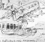 Accidente, 1926, dibujo sobre papel