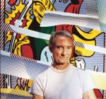 1980 Roy Lichtenstein con una de sus obras
