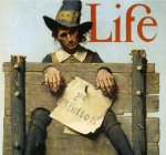 1923, 22 de noviembre, Acción de Gracias, so glotón, portada de la revista "Life". Óleo sobre lienzo, 79 x 59 cm., Stockbridge, MA, The Norman Rockwell Museum [Detalle]