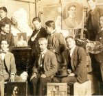 1902 Rivera y sus compañeros en la Academia de san Carlos
