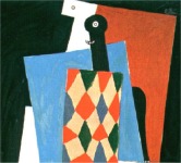Pablo Picasso, Arlequin, 1915, MoMA, The Museum of Modern Art, New York [Detalle]