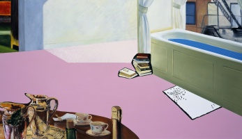 Dexter Dalwood, Truman Capote, 2004 Óleo sobre lienzo 173 x 213 cm (detalle)