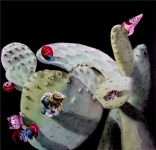 PUCHE NIETO, José Luis, 'Cactus',  grafito y acuarela líquida sobre papel Arches,  16 x 16 cm. 2012.  Colección particular
