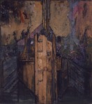 LUCIO MUÑOZ, Homenaje a Mª Manuela Caro, técnica mixta sobre madera, 185 x 160 cm., 1988