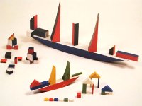 Alma Siedhoff-Buscher, "Large and small ship building game", 1923