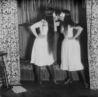 Trude & I masked, short skirts August 6, 1891. Collection of Historic Richmond Town