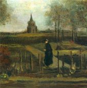 Detalle del cuadro de Vincent Van Gogh (1853-), “Jardín primaveral, la casa parroquial de Nuenen en primavera”, de 1884