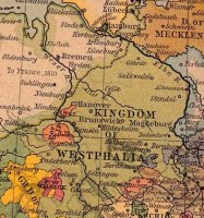 Mapa del reino de Westfalia